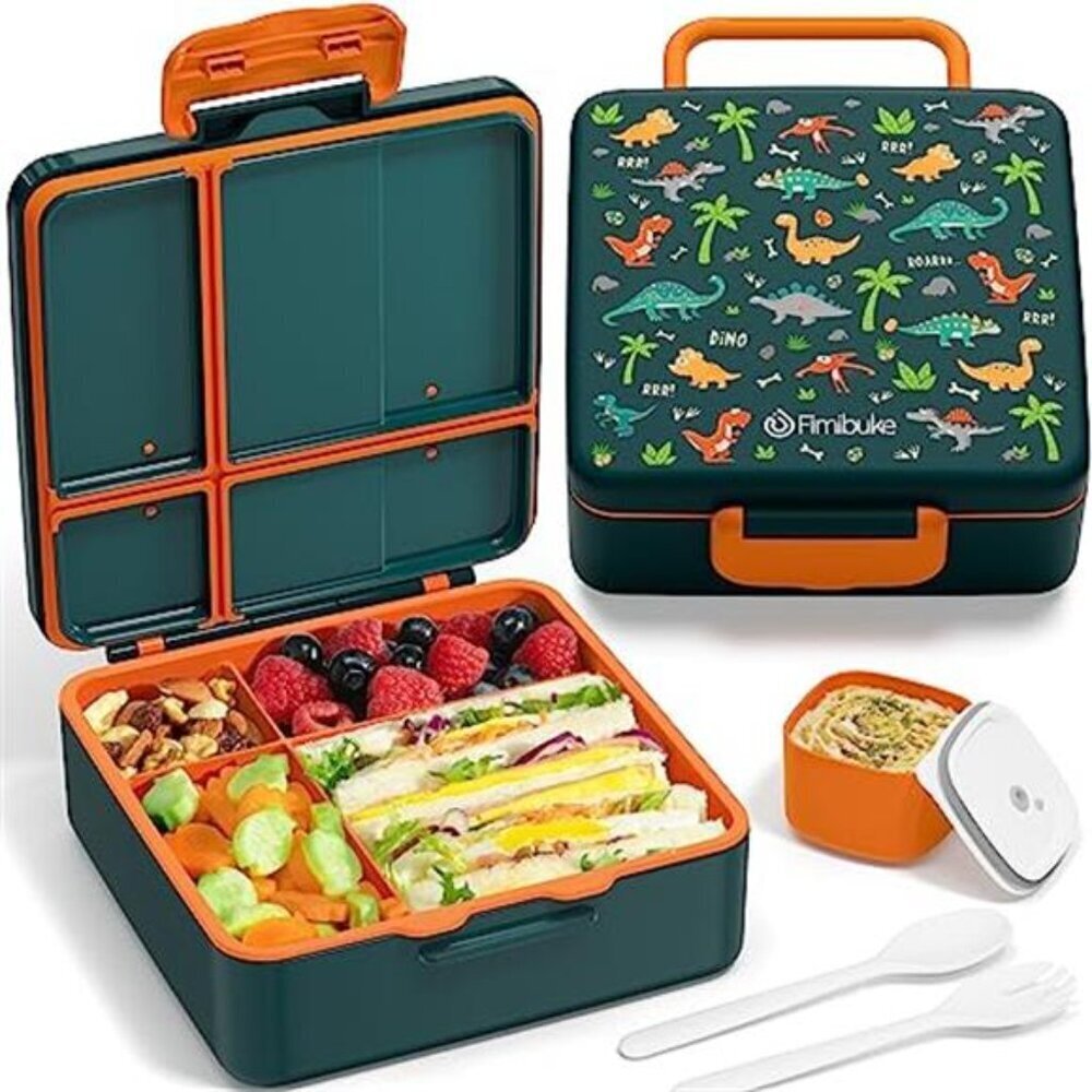Leak Proof Bento Box for Kids 4 Compartment Lunch